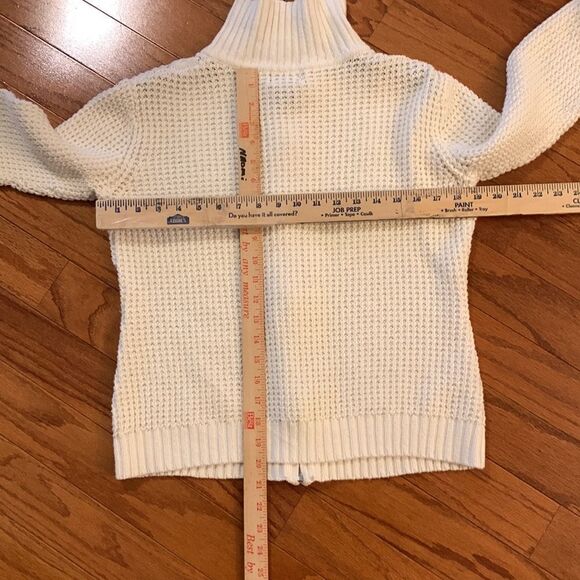 Designers Studio Originals Size Small zip up cream color cardigan VINTAGE - Picture 6 of 6